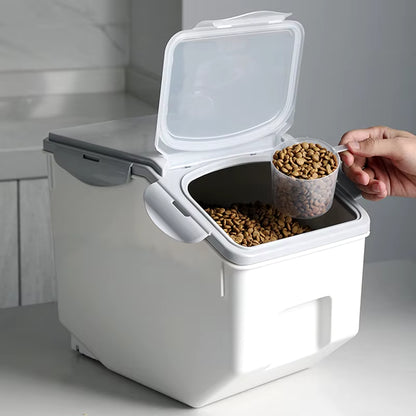 5Kg Large Capacity Dog Feeders Sealed Food Storage Bucket Moistureproof Pet Food Container Storage Tank Home Rice Storage Box