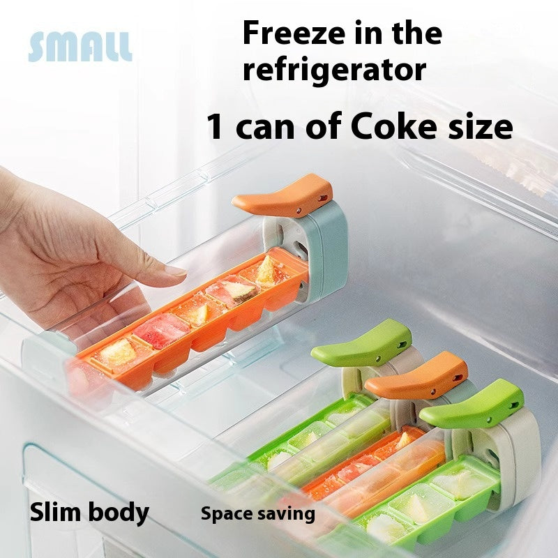 Ice Cube Mold Household Ice Maker Food Grade Press Ice Tray Ice Cube Maker Ice Tray Mold with Storage Box Kitchen Gadget